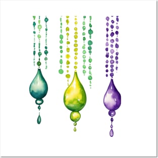 Mardi Gras String of Beads Posters and Art